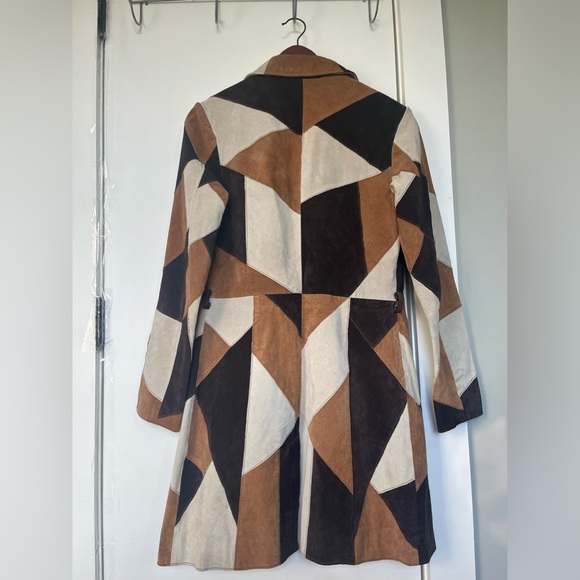 Patchwork leather coat - Picture 2 of 9